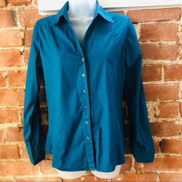 Turquoise Button Down Shirt - Picture 1 of 5